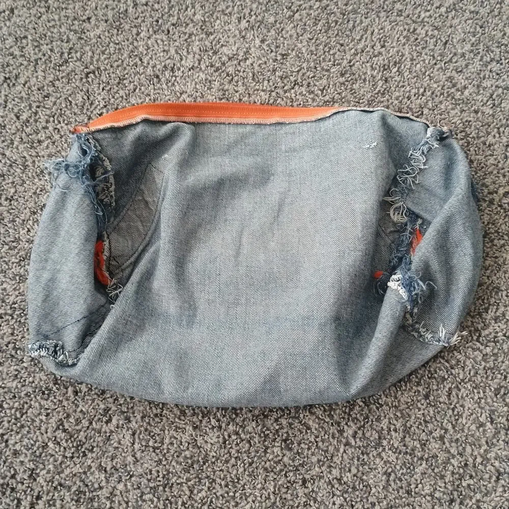 Lee Jeans Leggett Vintage 70s 80s Faded Denim Small Gym Duffle Bag Distressed